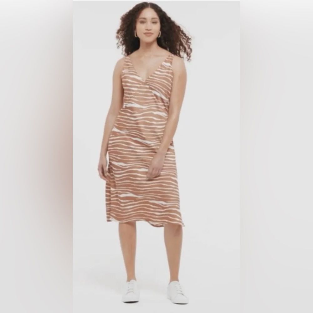 A New Day Animal Print Brown Dress Size S - Picture 5 of 6